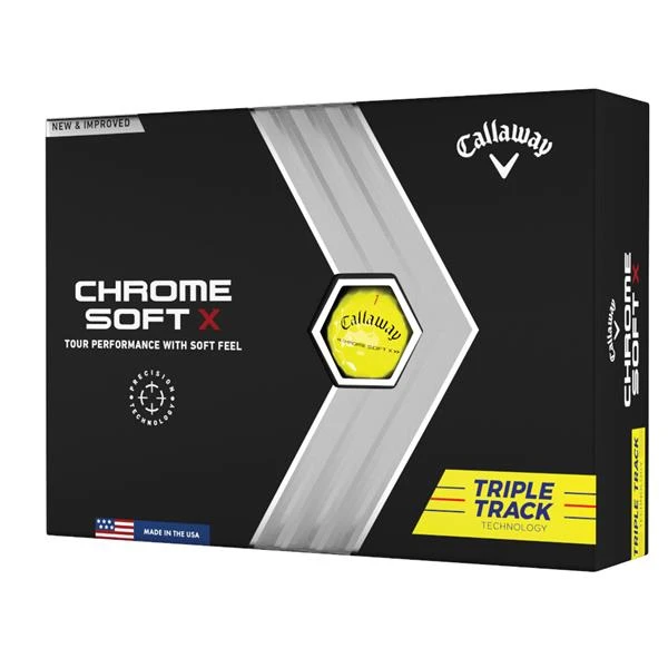 Callaway Chrome Soft X Triple Track Balls Yellow 3 Callaway Chrome Soft X Triple Track Balls Yellow