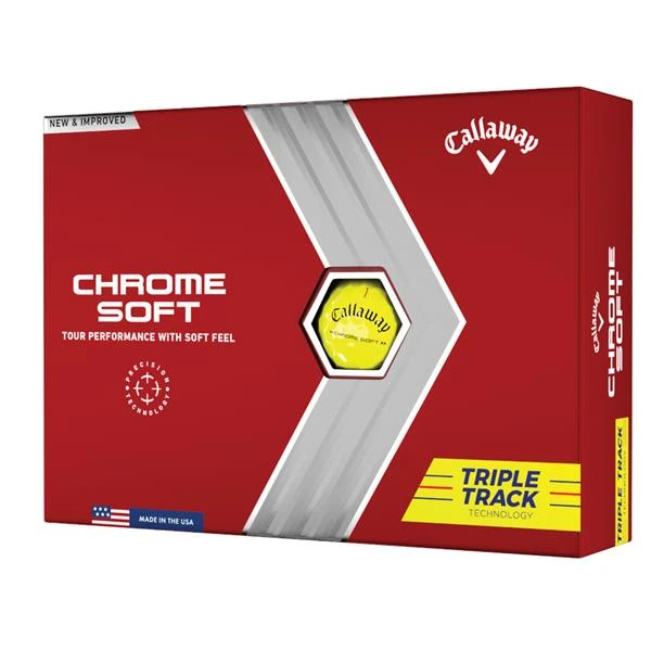 Callaway Chrome Soft Triple Track Balls Yellow 3 Callaway Chrome Soft Triple Track Balls Yellow