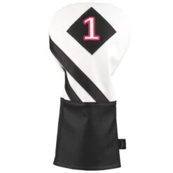 Callaway Vintage Driver Headcover White - Black- Pink