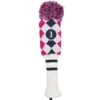 Callaway Pom Pom Driver Headcover White - Pink - Titanium 1 Callaway Pom Pom Driver Headcover White - Pink - Titanium -Callaway CA8H0401004 L