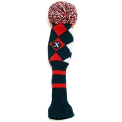 Callaway Pom Pom Hybrid Headcover Navy Red White