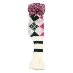 Callaway Pom Pom Hybrid Headcover White - Pink - Titanium