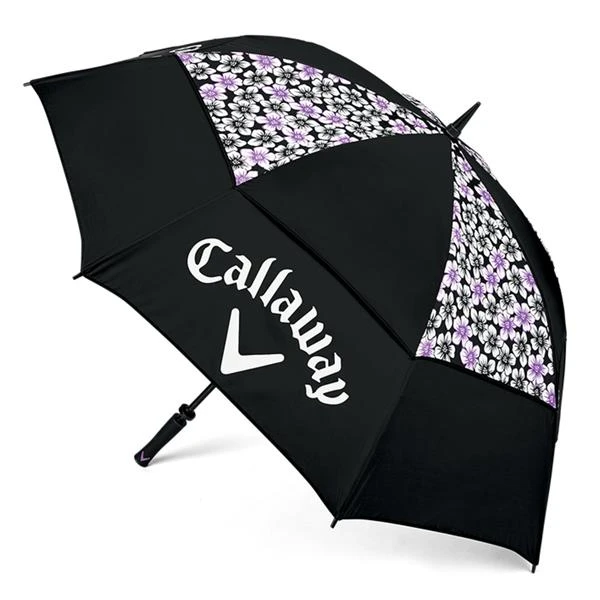 Callaway UpTown 60" Double Canopy Ladies Umbrella Black - Purple 3 Callaway UpTown 60" Double Canopy Ladies Umbrella Black - Purple