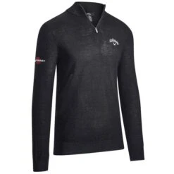 Callaway Gents ¼ Zip Blended Merino Sweater Black Ink (019)