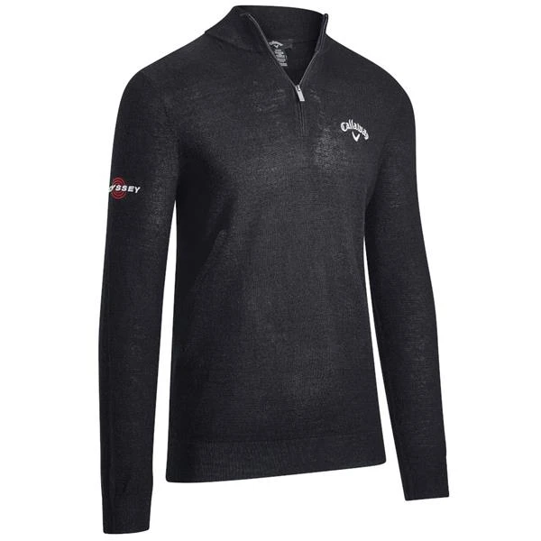 Callaway Gents ¼ Zip Blended Merino Sweater Black Ink (019) 3 Callaway Gents ¼ Zip Blended Merino Sweater Black Ink (019)