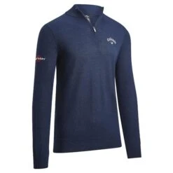 Callaway Gents ¼ Zip Blended Merino Sweater Navy Blue (410)