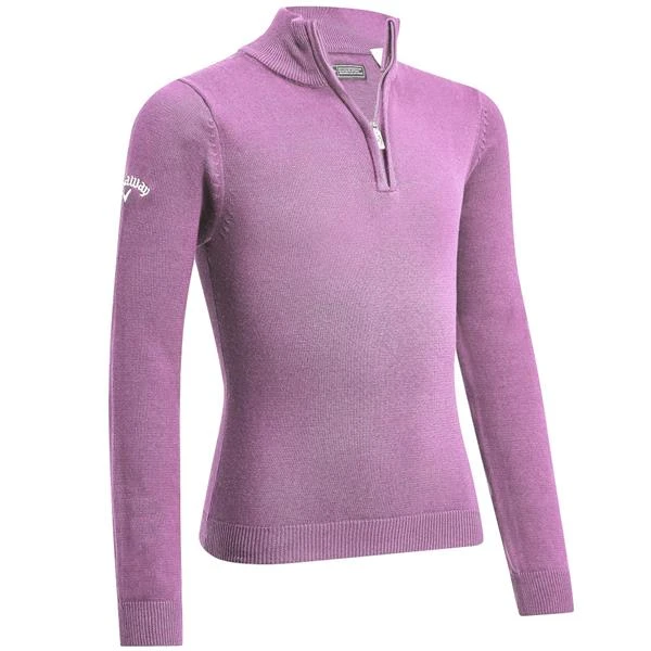 Callaway Junior Boys 1/4 Zip Sweater Lilac (693) 3 Callaway Junior Boys 1/4 Zip Sweater Lilac (693)
