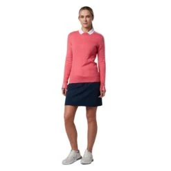 Callaway Ladies Striped Sweater Fruit Dove (683) -Callaway P CGGSD041CALLAWAYSWEATERFRUITDOVE683LADIES 4 L