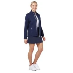 Callaway Ladies Wind And Water Resistant Jacket Peacoat (410) -Callaway P CGJFA0J3CALLAWAYJACKETPEACOAT410LADIES 2 L