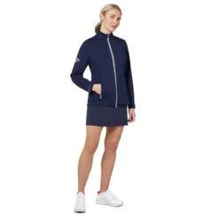 Callaway Ladies Wind And Water Resistant Jacket Peacoat (410) -Callaway P CGJFA0J3CALLAWAYJACKETPEACOAT410LADIES 4 L