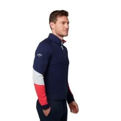 Callaway Gents ¼ Zip Colourblock Chillout Peacoat (410) -Callaway P CGJSC0C8CALLAWAYJACKETPEACOAT410GENTS 2 L