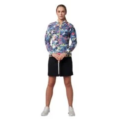 Callaway Ladies ½ Zip Multi C Camo Hoodie Peacoat (410) -Callaway P CGJSD006CALLAWAYHOODIEPEACOAT410LADIES 5 L
