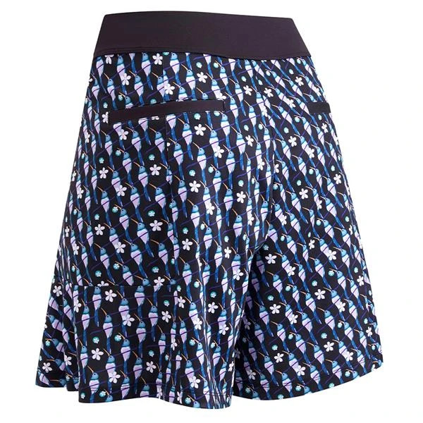Callaway Ladies 18" Knit Hummingbird Print Shorts Caviar (002) 4 Callaway Ladies 18" Knit Hummingbird Print Shorts Caviar (002) - Image 2