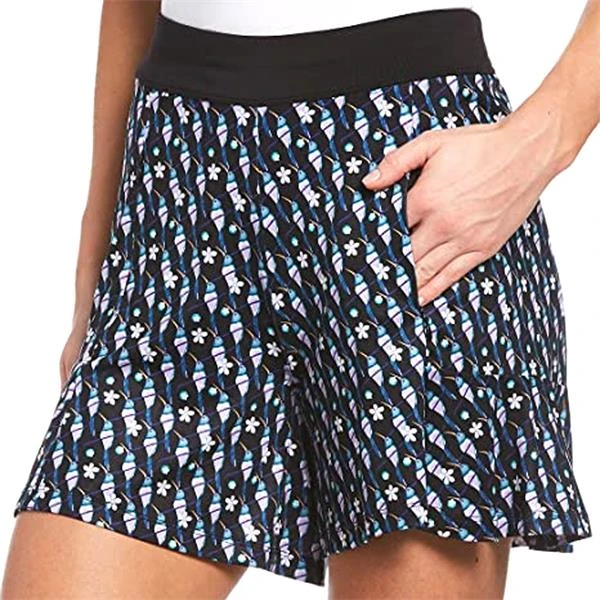 Callaway Ladies 18" Knit Hummingbird Print Shorts Caviar (002) 7 Callaway Ladies 18" Knit Hummingbird Print Shorts Caviar (002) - Image 5