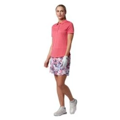 Callaway Ladies 17" Floral Print Skort With Back Flounce Fruit Dove (683) -Callaway P CGKBSD13CALLAWAYSKORTFRUITDOVE683LADIES 2 L
