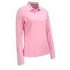 Callaway Ladies Long Sleeve Polo Shirt With Ribbing Lilac (693) -Callaway P CGKFA058CALLAWAYSHIRTLILAC693LADIES 1 L