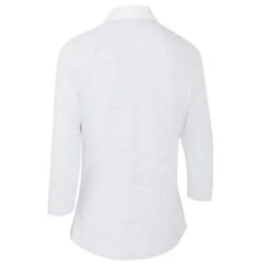 Callaway Ladies Space Dye Jersey Polo Shirt White (123) -Callaway P CGKFB0K1CALLADIESSPACEDYEJERSEYPOLOWHITE123 3 L