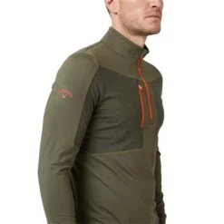 Callaway Gents Aquapel ½ Zip Pullover Black Lichen - Tigerlily (395) -Callaway P CGKFC004CALLAWAYPULLOVERBLACKLICHEN395GENTS 1 L