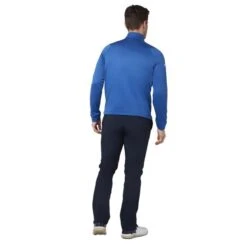 Callaway Gents Waffle Midweight ¼ Zip Pullover Mazarine Blue Heather (442) -Callaway P CGKFC010CALLAWAYPULLOVERMAZARINEBLUE442GENTS 3 L