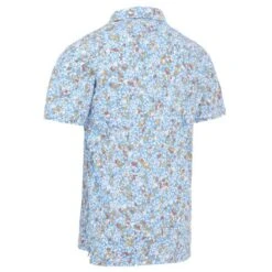 Callaway Gents Artificial Nature Print Polo Shirt Malibu Blue (450) -Callaway P CGKFC045CALLAWAYSHIRTMALIBUBLUE450GENTS 1 L