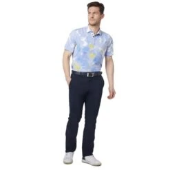 Callaway Gents Thermal Dye Print Polo Shirt Mazarine Blue (434) -Callaway P CGKFC050CALLAWAYSHIRTMAZARINEBLUE434GENTS 2 L