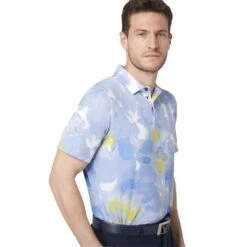 Callaway Gents Thermal Dye Print Polo Shirt Mazarine Blue (434) -Callaway P CGKFC050CALLAWAYSHIRTMAZARINEBLUE434GENTS 4 L