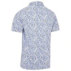 Callaway Gents Micro Abstract Polo Shirt White (100) -Callaway P CGKFC053CALLAWAYSHIRTWHITE100GENTS 1 L