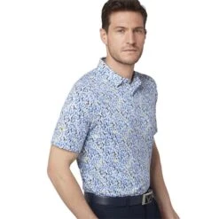 Callaway Gents Micro Abstract Polo Shirt White (100) -Callaway P CGKFC053CALLAWAYSHIRTWHITE100GENTS 4 L
