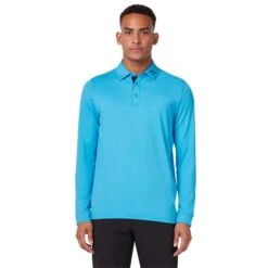 Callaway Gents Long Sleeve Performance Polo Shirt Malibu (450) -Callaway P CGKFC058CALLAWAYSHIRTMALIBU450GENTS 4 L