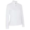Callaway Ladies ¼ Zip Chev Top Brilliant White (123) -Callaway P CGKFC0A0CALLAWAYTOPBRILLIANTWHITE123LADIES L