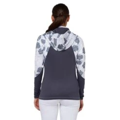 Callaway Ladies Textured Floral Hoodie White (123) -Callaway P CGKJSD02CALLAWAYHOODIEWHITE123LADIES 5 L