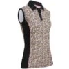Callaway Ladies Ditsy Print Sleeveless Polo Caviar (002) 2 Callaway Ladies Ditsy Print Sleeveless Polo Caviar (002) -Callaway P CGKSA011CALLADIESDITSYPRINTSSPOLOCAVIAR002 L