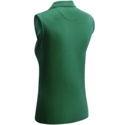 Callaway Ladies Solid Knit Sleeveless Polo Shirt Green (324) -Callaway P CGKSA0A4CALLADIESSOLIDKNITSSPOLOGREEN324 1 L