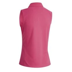Callaway Ladies Solid Knit Sleeveless Polo Shirt Raspberry Sorbet (663) -Callaway P CGKSA0A4CALLADIESSOLIDKNITSSPOLORASPBERRYSORB663 1 L