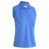 Callaway Ladies Solid Knit Sleeveless Polo Shirt Blue (970) -Callaway P CGKSA0A4CALLAWAYSHIRTBLUE970LADIES L