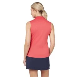 Callaway Ladies Solid Knit Sleeveless Polo Shirt Geranium (692) -Callaway P CGKSA0A4CALLAWAYSHIRTGERANIUM692LADIES 1 L