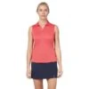 Callaway Ladies Solid Knit Sleeveless Polo Shirt Geranium (692) -Callaway P CGKSA0A4CALLAWAYSHIRTGERANIUM692LADIES L