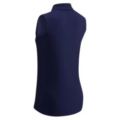 Callaway Ladies Solid Knit Sleeveless Polo Shirt Peacoat (410) -Callaway P CGKSA0A4CALLAWAYSHIRTPEACOAT410LADIES 1 L