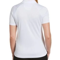 Callaway Ladies Solid Swing Polo Shirt Brilliant White (123) -Callaway P CGKSA0A7CALLADIESSOLIDSWINGPOLOWHITE123 1 L