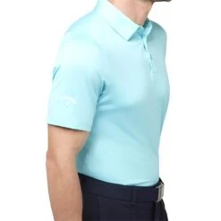 Callaway Gents Swing Tech™ Solid Polo Shirt Santorini Blue (963) -Callaway P CGKSA0D7CALLSHIRTSANTORINIBLUE963GENTS 4 L