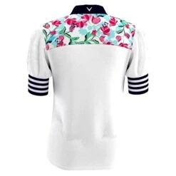 Callaway Ladies Brush Stroke Polo White (123) -Callaway P CGKSB042CALLADIESBRUSHSTROKEPOLOWHITE123 3 L