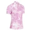 Callaway Ladies Swing Tech Tie Dye Floral Polo Shirt Pastel - Lavender (697) -Callaway P CGKSC011CALLAWAYSHIRTPASTELLAVENDER697LADIES L