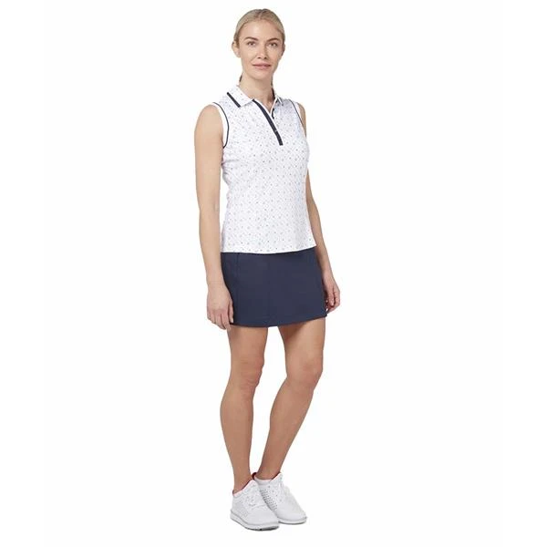 Callaway Ladies Allover Geometric Strawberry Polo Shirt White (123) 5 Callaway Ladies Allover Geometric Strawberry Polo Shirt White (123) - Image 3