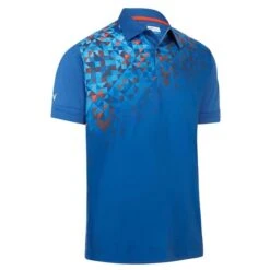 Callaway Gents Asymmetrical Mural Print Polo Shirt Limoges (973)