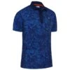 Callaway Gents All Over Abstract Camo Printed Polo Shirt Navy Blazer (972) -Callaway P CGKSC026CALGENTSCAMPPRINTEDPOLONAVYBLAZER972 L
