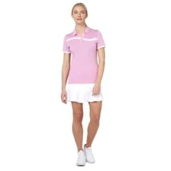 Callaway Ladies Color Block Polo Pink (676) -Callaway P CGKSC050CALLADIESCOLORBLOCKPOLOPINK676 2 L