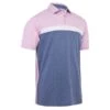 Callaway Gents Soft Touch Colour Block Polo Shirt Pink Sunset (667) -Callaway P CGKSC096CALLAWAYSHIRTPINKSUNSET667GENTS L
