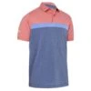 Callaway Gents Soft Touch Colour Block Polo Shirt Teaberry (647) -Callaway P CGKSC096CALLAWAYSHIRTTEABERRY647GENTS L