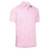 Callaway Gents Soft Touch Micro Print Polo Shirt Pink Sunset (667) -Callaway P CGKSC097CALLAWAYSHIRTPINKSUNSET667GENTS L