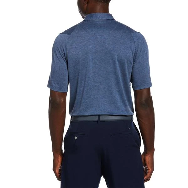 Callaway Gents Soft Touch Colour Block Polo Shirt Peacoat Heather (484) 4 Callaway Gents Soft Touch Colour Block Polo Shirt Peacoat Heather (484) - Image 2